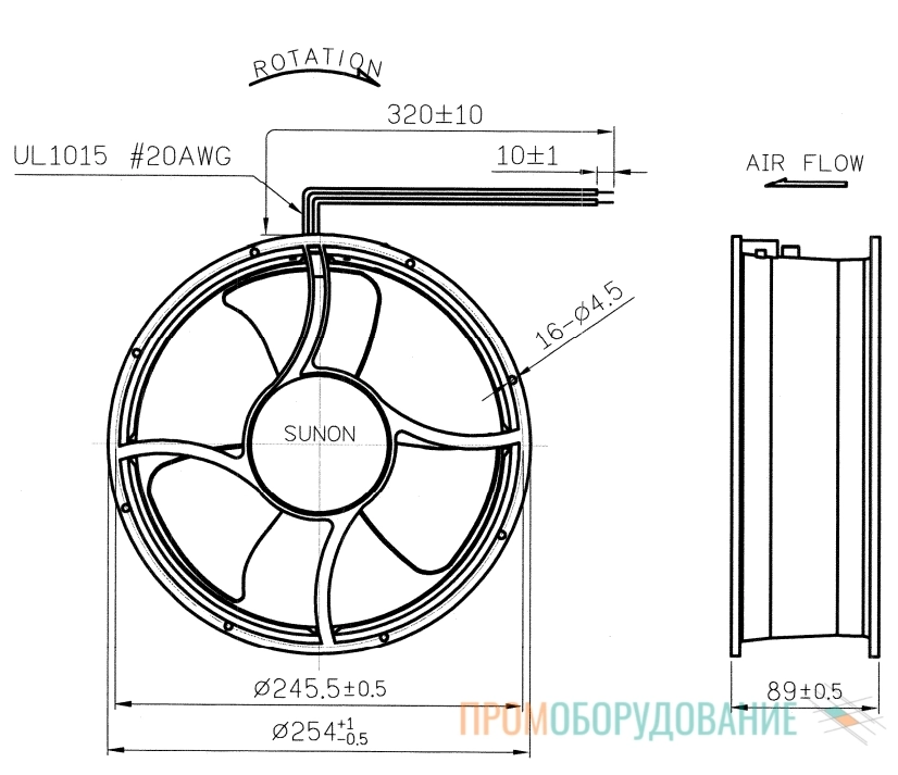 Габаритные размеры A1259-XBL-TC.GN Габаритные размеры A1259-XBL-TC.GN