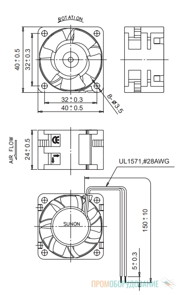 Габаритные размеры PMD1204PBB2-A Габаритные размеры PMD1204PBB2-A