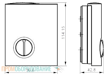 Габаритные размеры термостата Siemens RDE100 RDE100